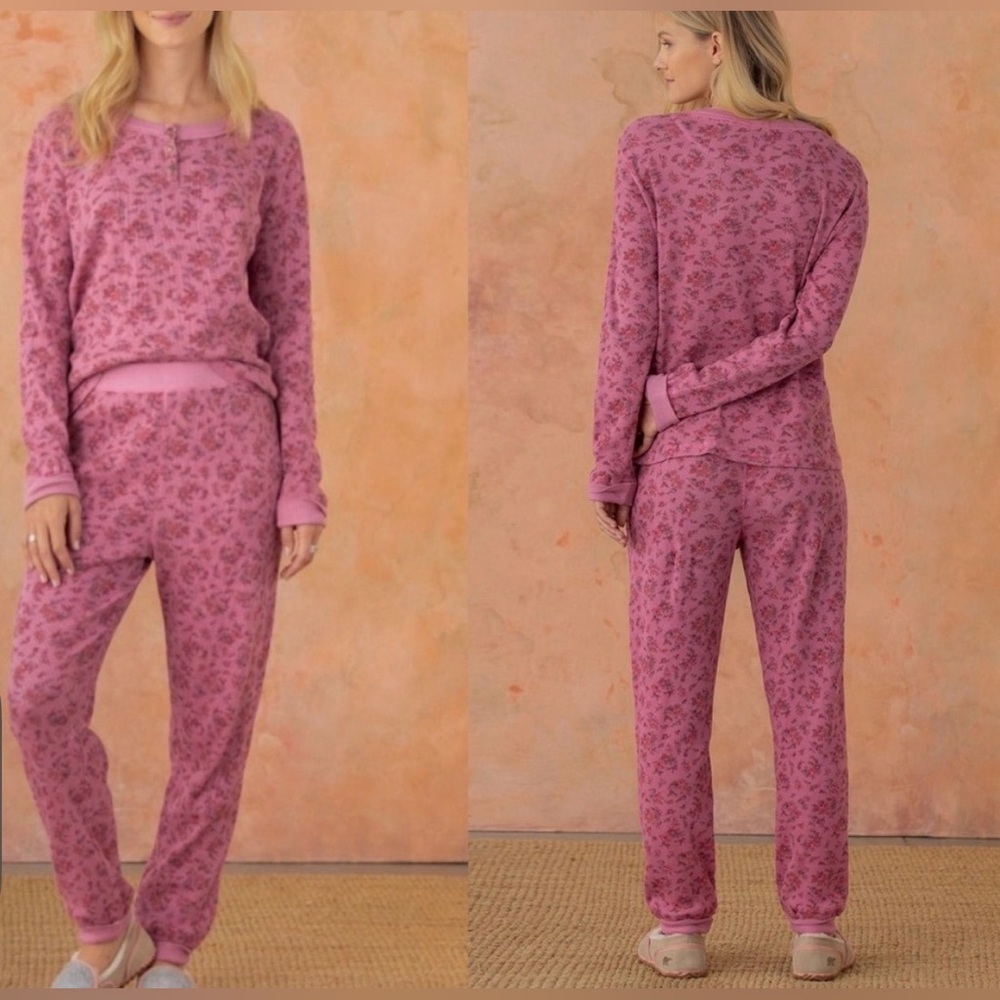 Sundance floral waffle knit pajama set